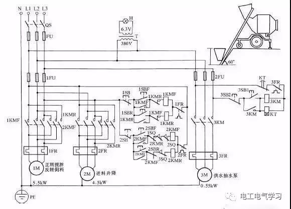 图17 混凝土搅拌机线路