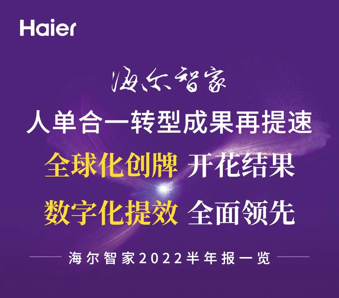 一图读懂海尔智家2022半年报