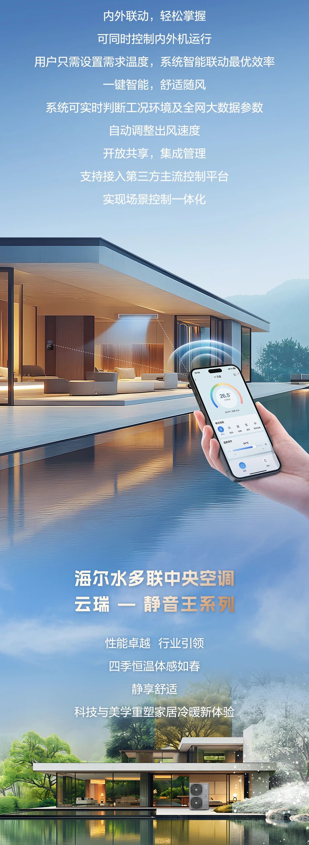 性能卓越 行业引领，海尔水多联中央空调云瑞-静音王系列全新上市！