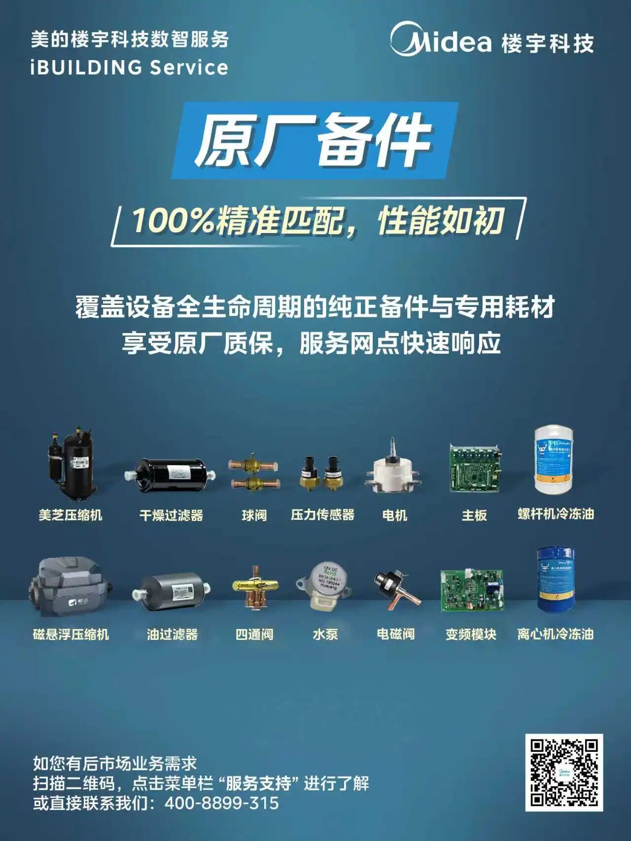 美的楼宇科技八大后市场业务，为您的设备保驾护航！