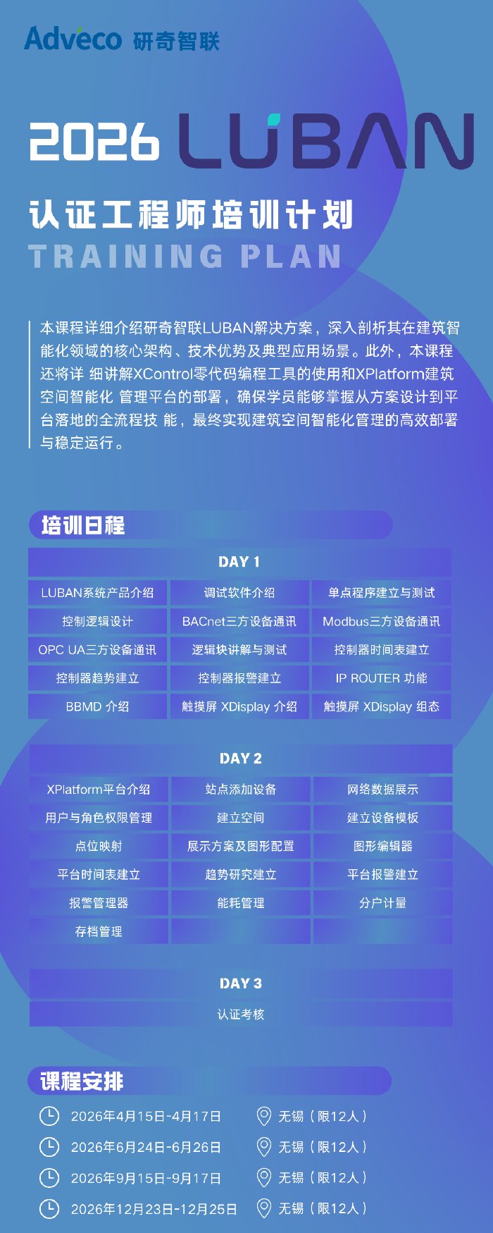 培训丨研奇智联2026年度LUBAN认证工程师培训计划发布