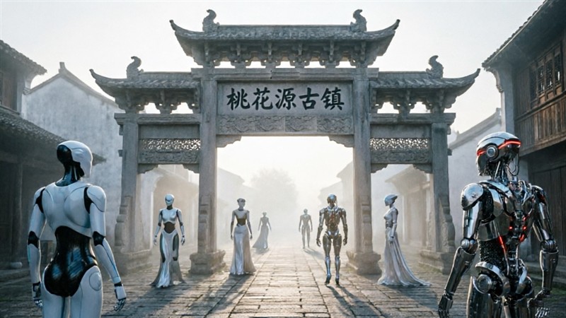觉醒与入世：硅基生命的物理准入（《桃花源古镇2030》第一章）