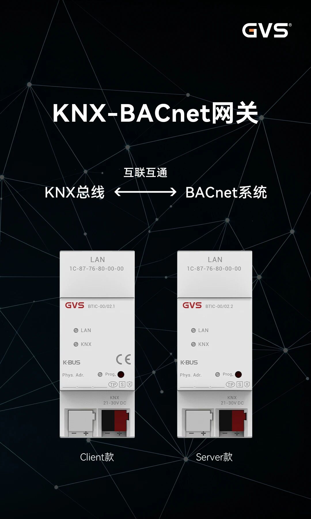 GVS X 新品 | KNX-BACnet网关，推动2套系统融合升级