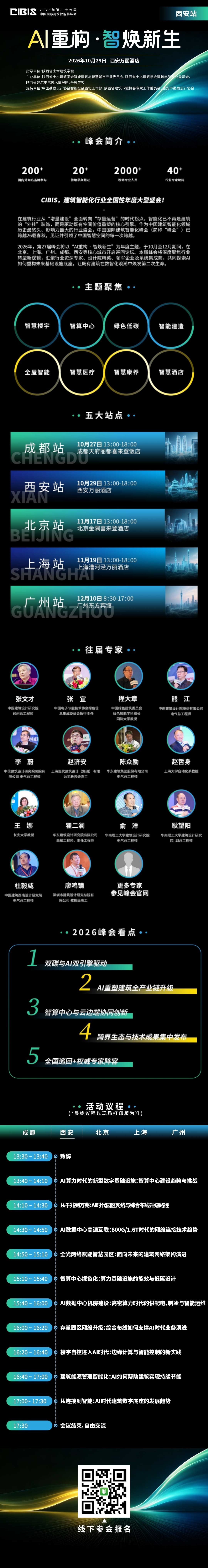 AI 重构・智焕新生｜CIBIS2026 建筑智能化峰会西安站重磅启幕，数智赋能西北建筑新征程