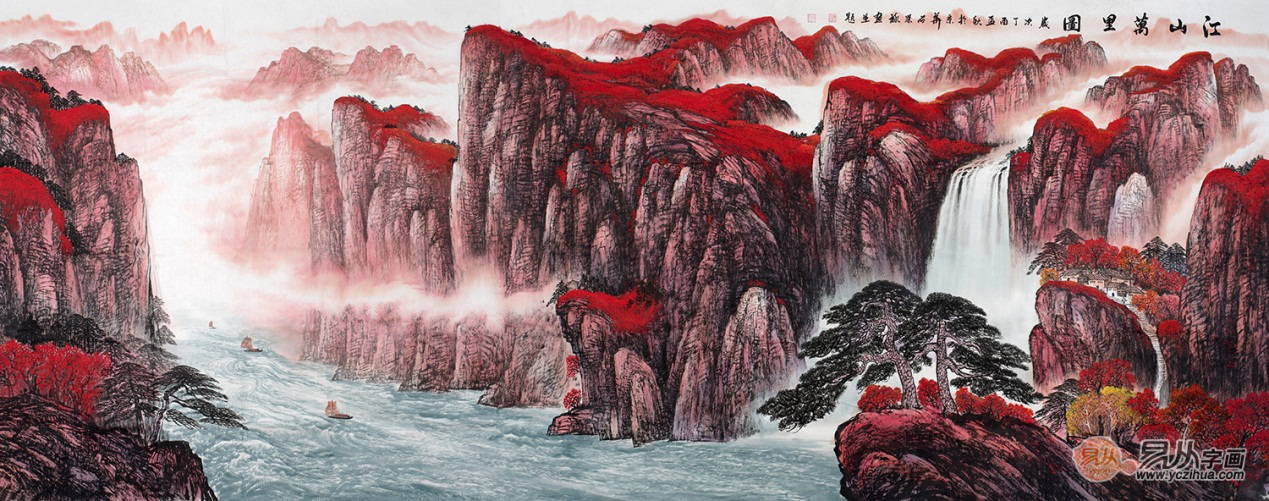 祖国的美好江山画图片图片